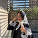 مینی اسکارف سه گوش توری