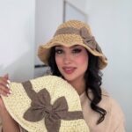 کلاه رافیا لبه دار