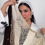 اسکارف قلاب بافی