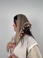 اسکارف قلاب بافی پولکی - Image 5