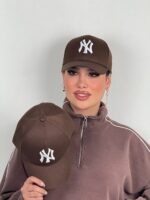 کلاه NY کتان قهوه ای