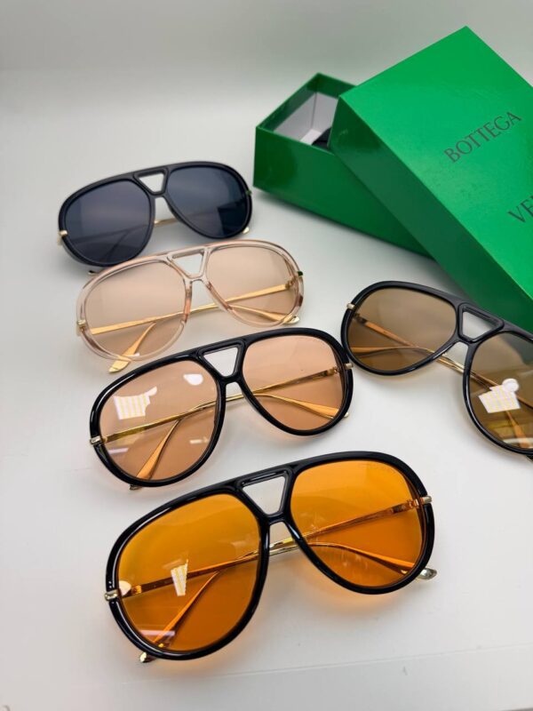عینک آفتابی Bottega Veneta UV400 رنگ تمام مشکی