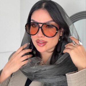 عینک آفتابی Bottega Veneta UV400 رنگ تمام مشکی