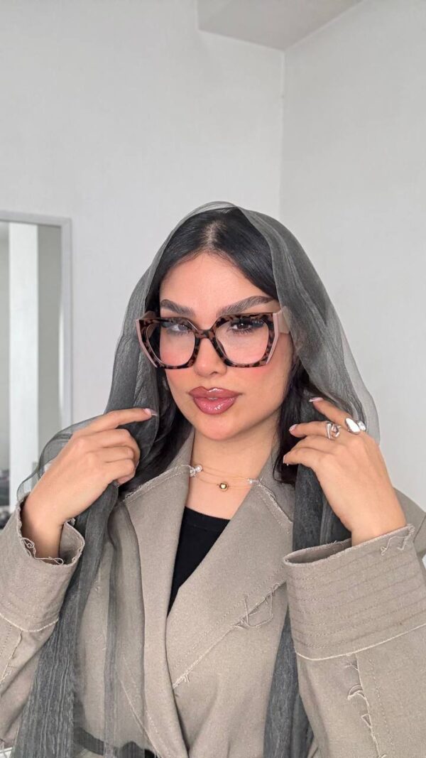 عینک بلوکات پرادا فریم پلنگی محافظ نور آبی مناسب کار با کامپیوتر و موبایل