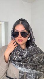 عینک آفتابی ورساچه UV400 فریم مشکی محافظ کامل چشم با طراحی لوکس