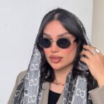 عینک آفتابی Prada مدل بیضی UV400 با دسته فلزی