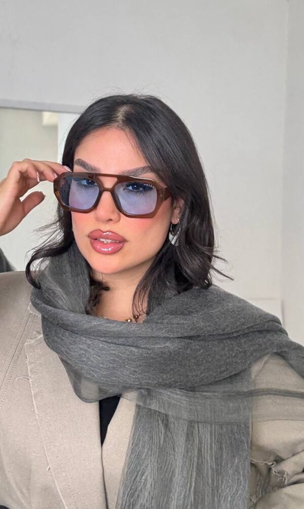 عینک آفتابی وهلا رنگ آبی با قهوه ایUV400