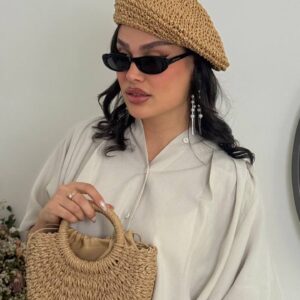برت رافیا زنانه دست‌بافت مدل تابستانه