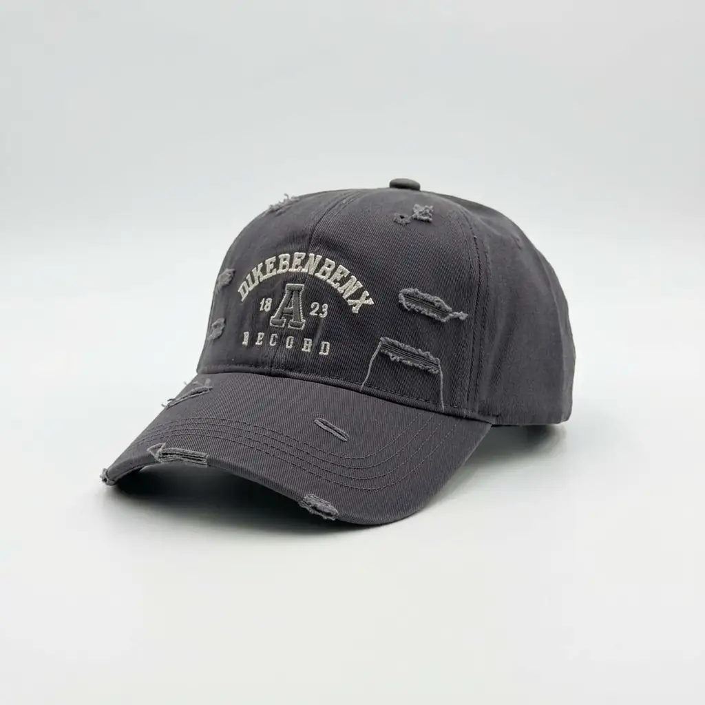 cap-002-gry-front نمای روبرو کلاه کپ زنانه کتان زاپدار طوسی رنگ با گلدوزی